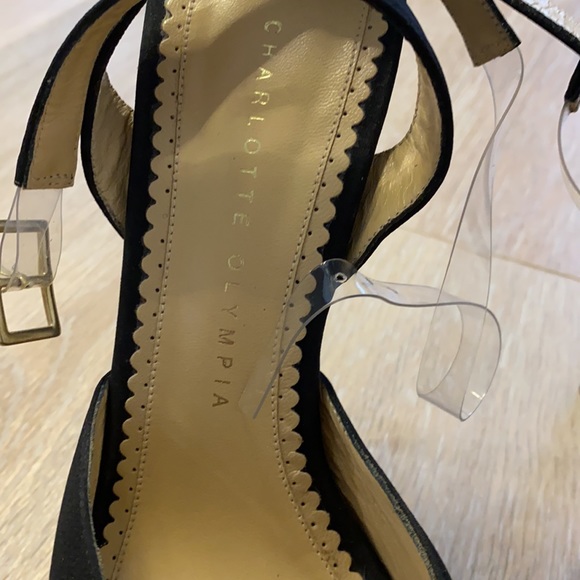 Charlotte Olympia bow front pvc ankle tie heels - Picture 2 of 3